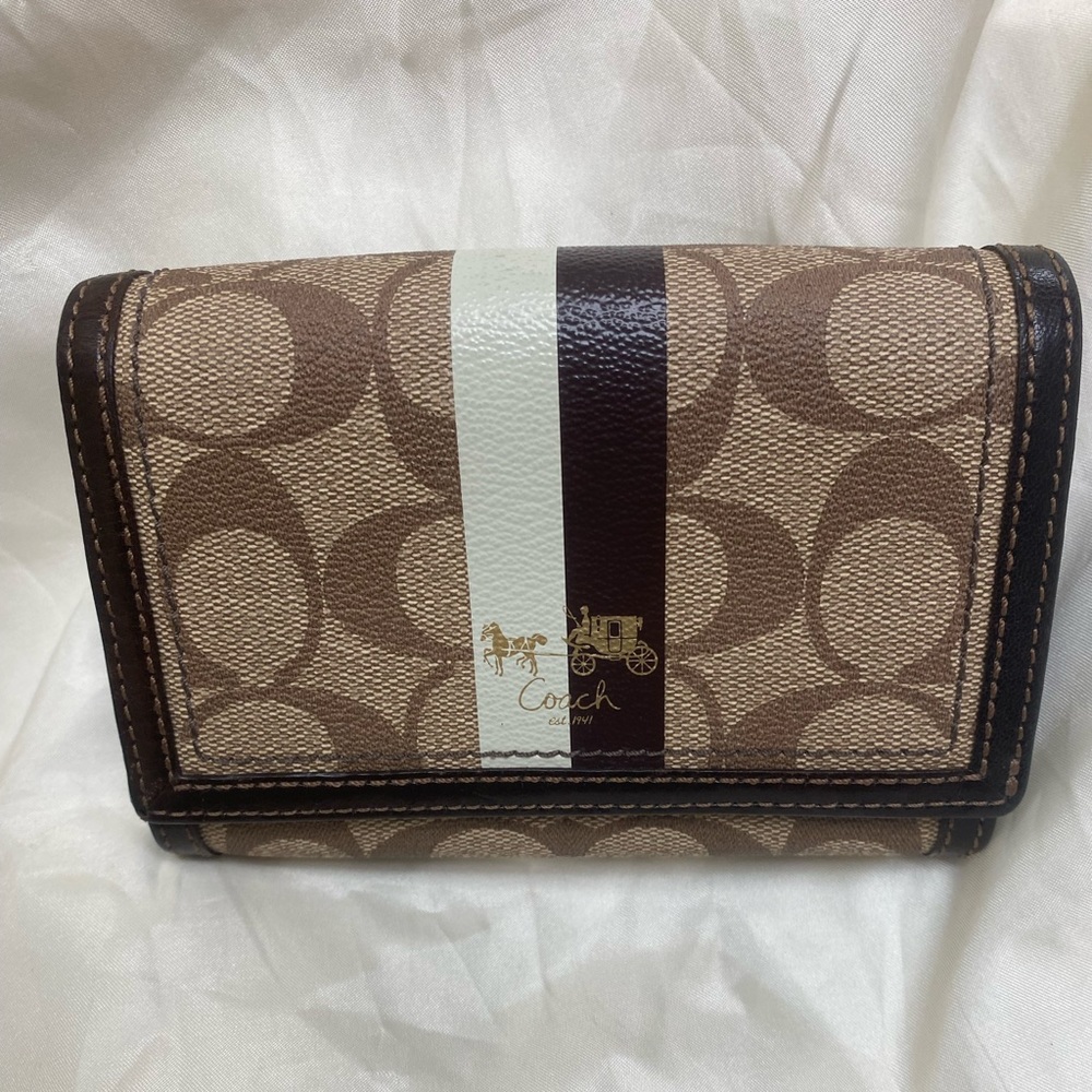 Coach Heritage Stripe Collection Wallet